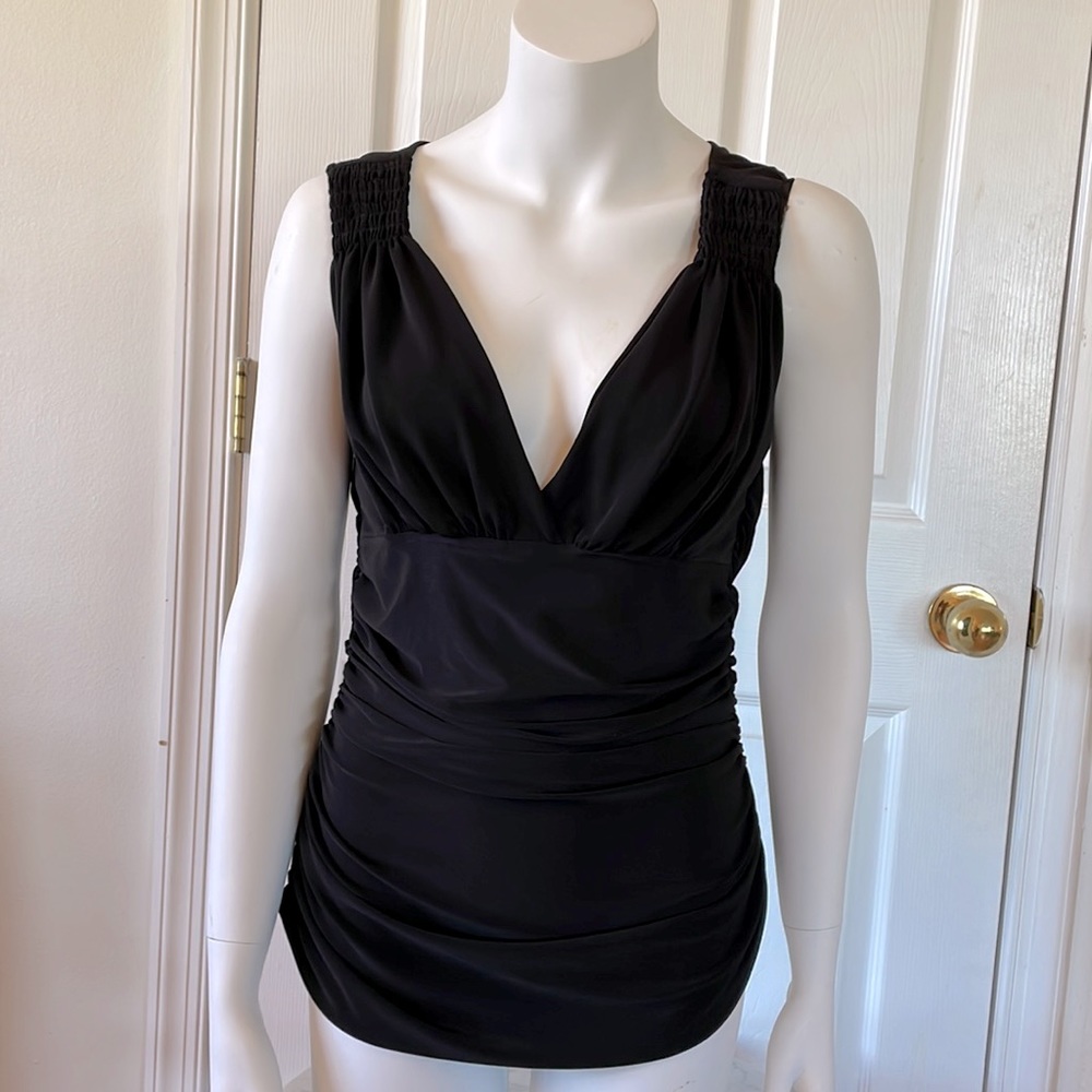 Norma Kamali Tunic Dress Top Black size large